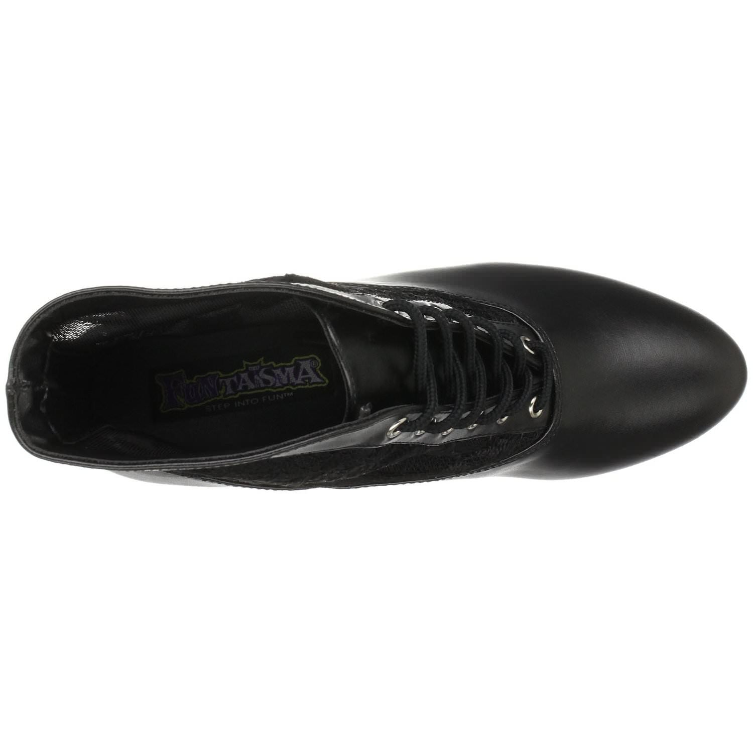 FUNTASMA DAME-05 Black Victorian Granny Boots With Lace Accent - Shoecup.com - 7