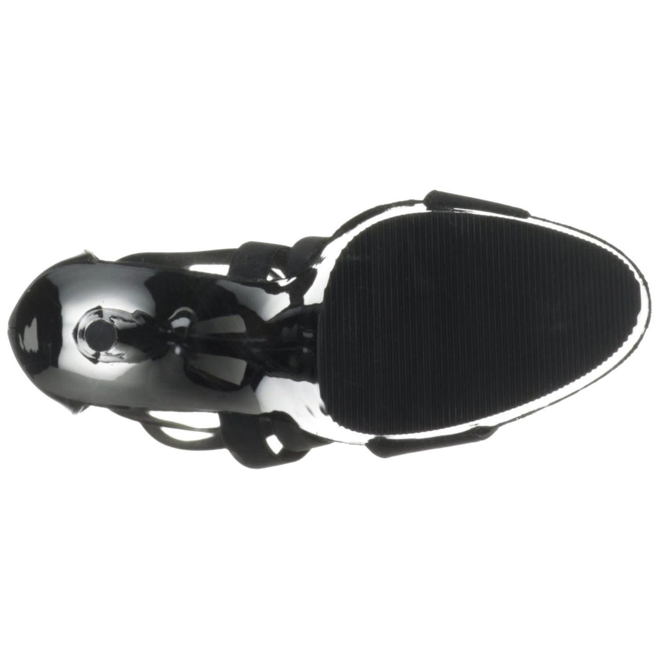 PLEASER DELIGHT-669 Black Elasticated Band-Black Sandals - Shoecup.com - 7