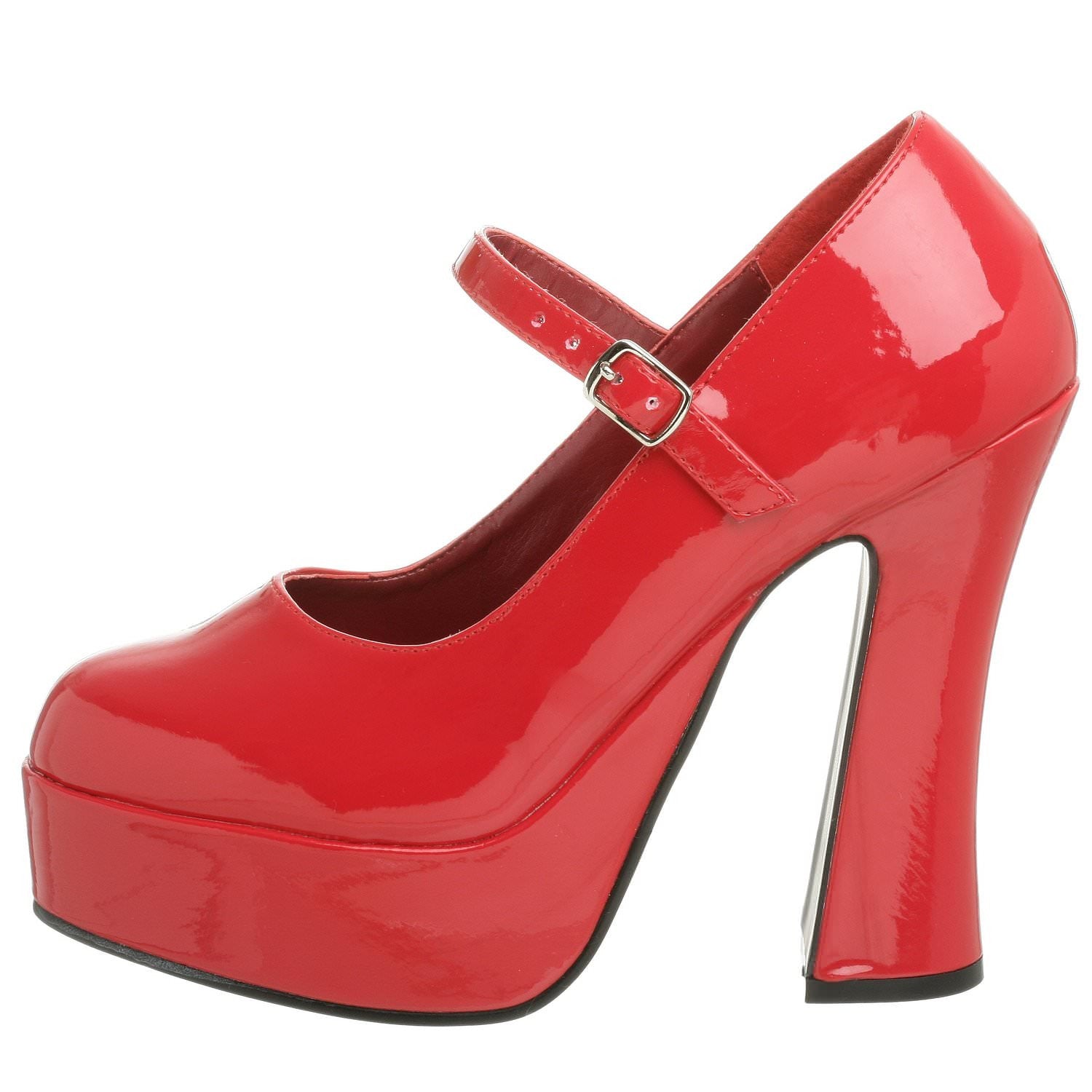 DEMONIA DOLLY-50 Red Pat Mary Jane Pumps - Shoecup.com - 4