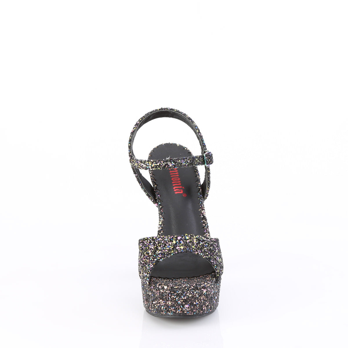 5 Inch Chunky Heel DOLLY-09 Multi Color Glitter