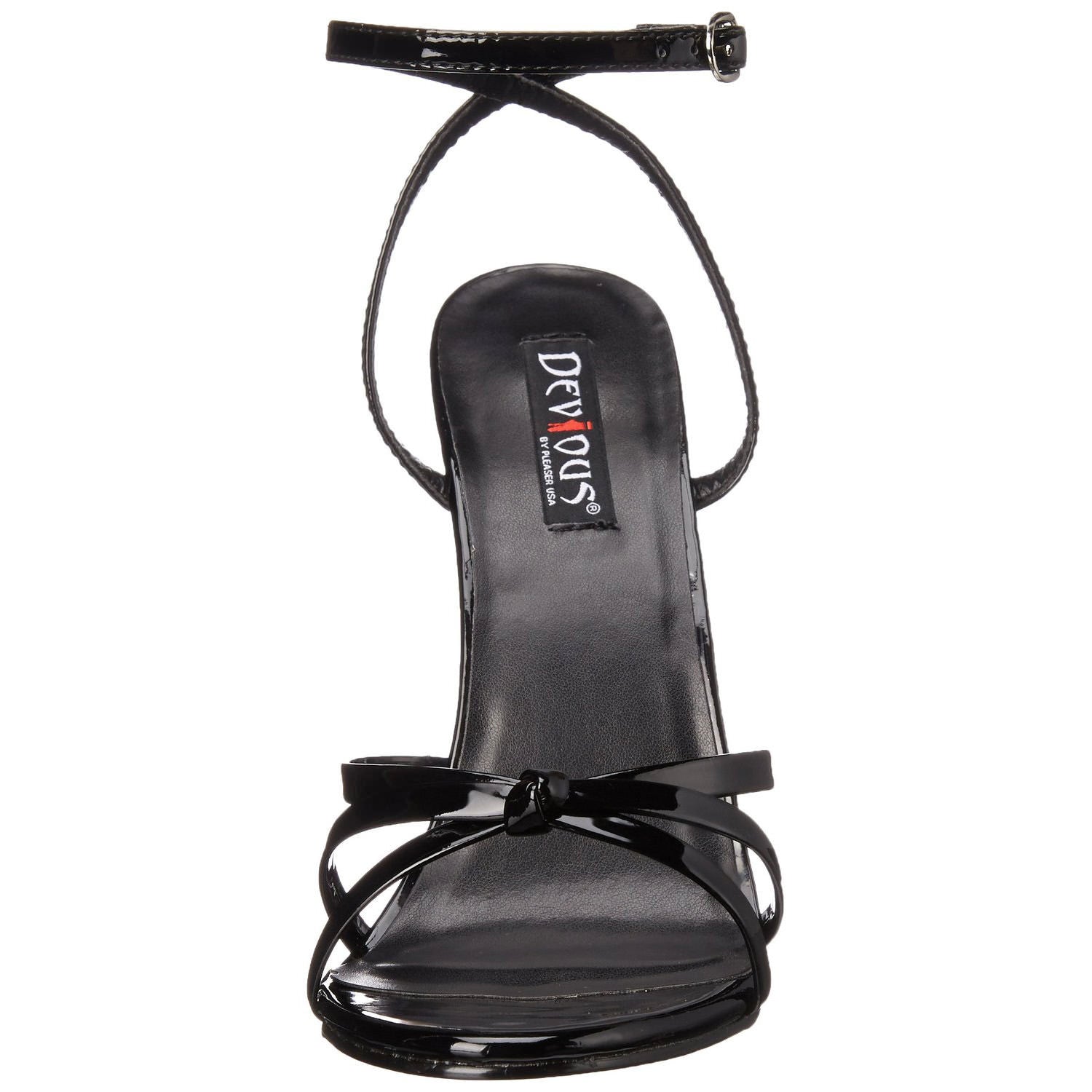 DEVIOUS DOMINA-108 Black Pat Ankle Strap Sandals - Shoecup.com - 5