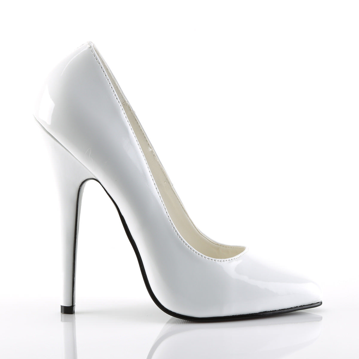 6 Inch Heel DOMINA-420 White Patent
