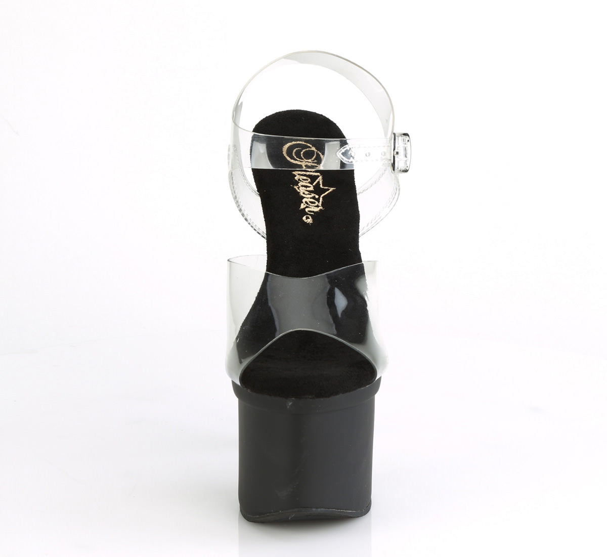 7 Inch Heel ESTEEM-708 Clear Matte Black