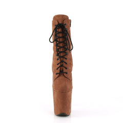 8 Inch Heel FLAMINGO-1020FS Caramel Faux Suede