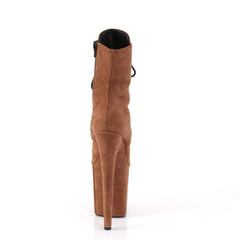 8 Inch Heel FLAMINGO-1020FS Caramel Faux Suede
