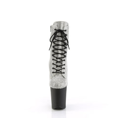 8 Inch Heel FLAMINGO-1020RS Silver Rhinestone