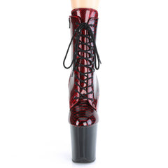 8 Inch Heel FLAMINGO-1020SP Red Snake Print