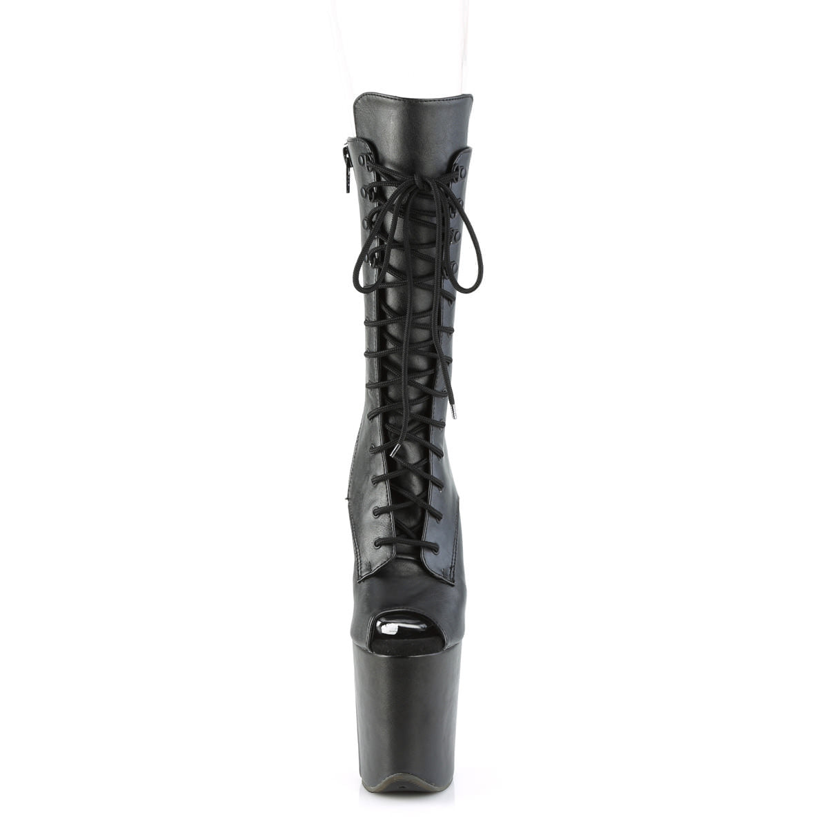 8 Inch Heel FLAMINGO-1051WR Black Pu