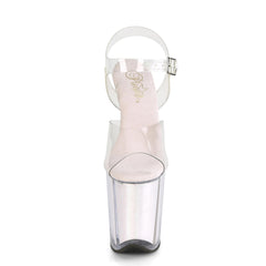 8 Inch Heel FLAMINGO-808G Clear Opal Glitter