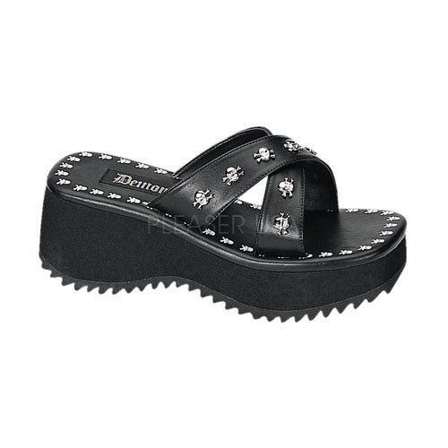 DEMONIA FLIP-05 Black Pu Sandals - Shoecup.com - 1