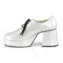 JAZZ-02G Silver Glitter Platform Shoes