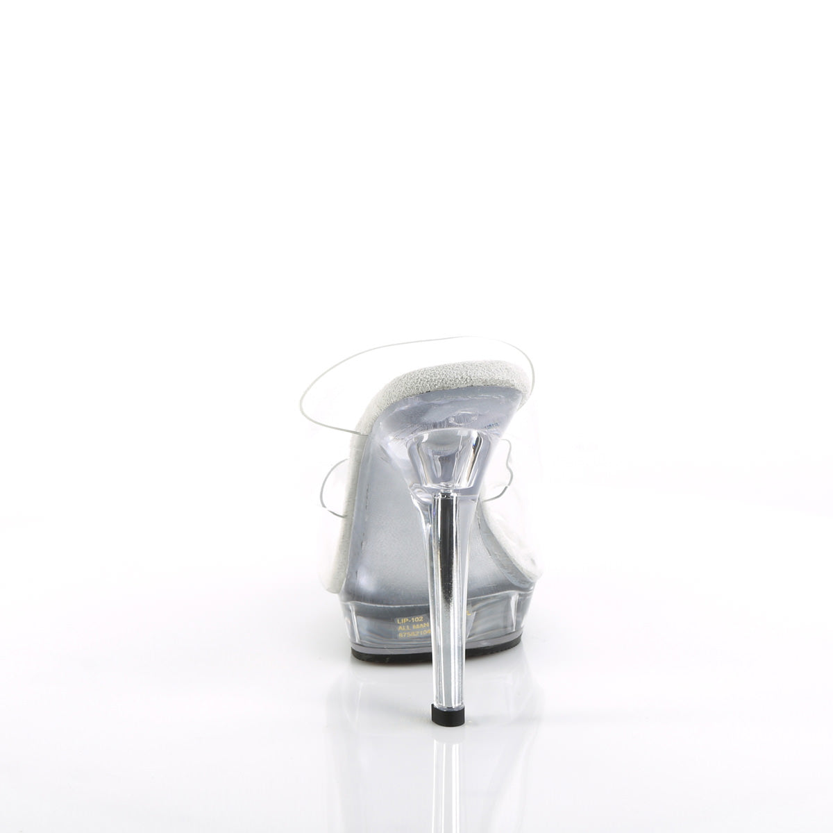 FABULICIOUS LIP-102 Clear-Clear Platform Slides