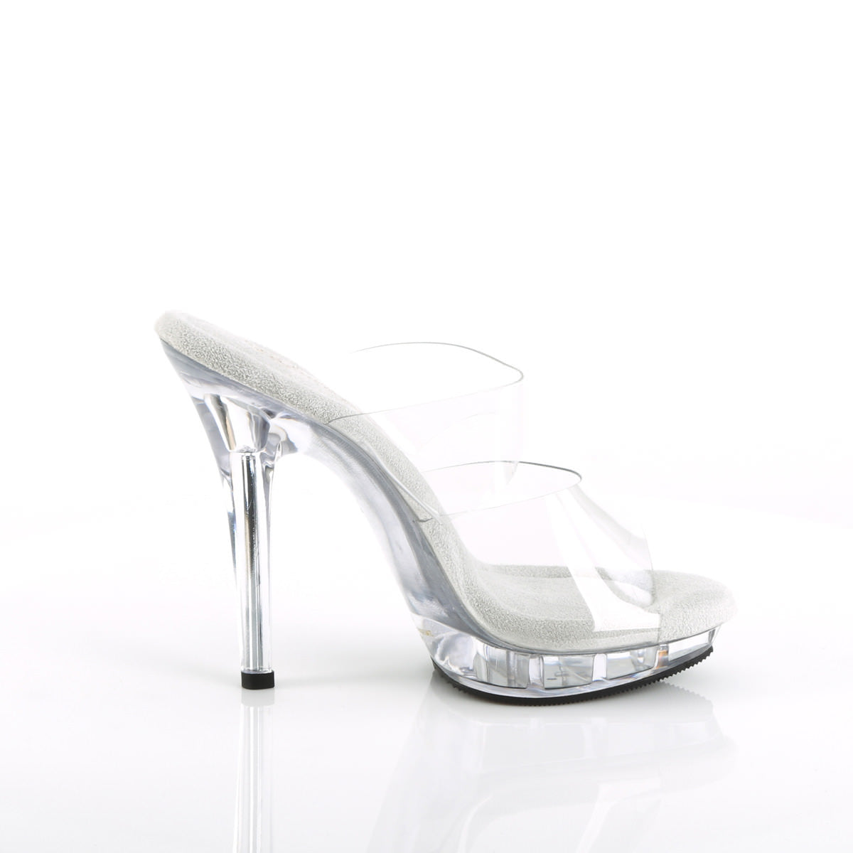 FABULICIOUS LIP-102 Clear-Clear Platform Slides