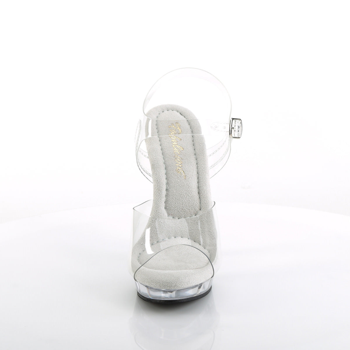 FABULICIOUS LIP-108 Clear-Clear Ankle Strap Sandals