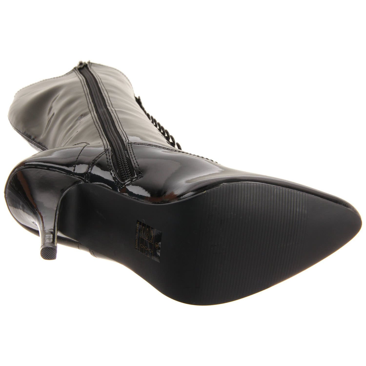 PLEASER SEDUCE-2020 Black Pat Knee High Boots - Shoecup.com - 7