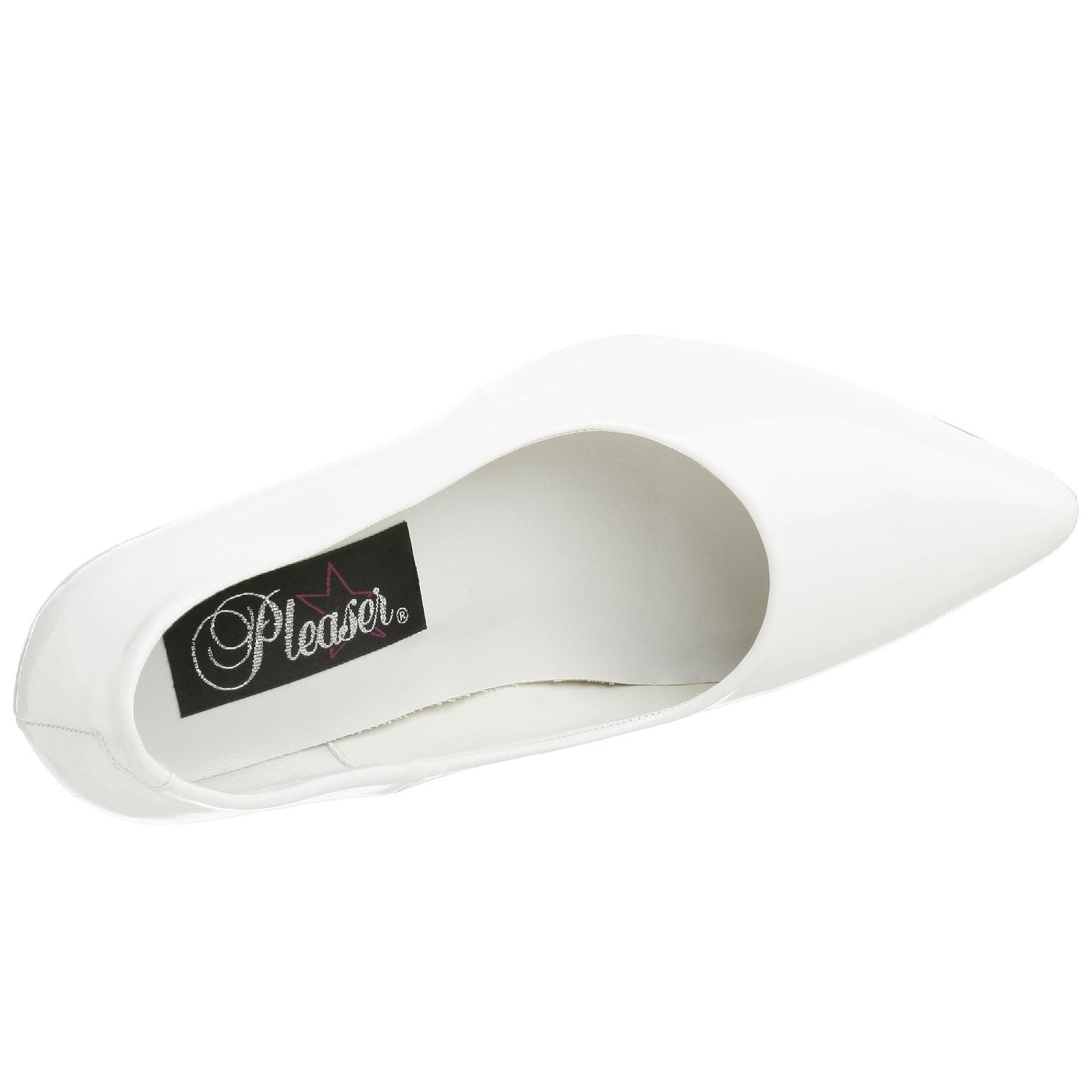 Pleaser SEDUCE-420 White Patent Classic Pumps - Shoecup.com - 6