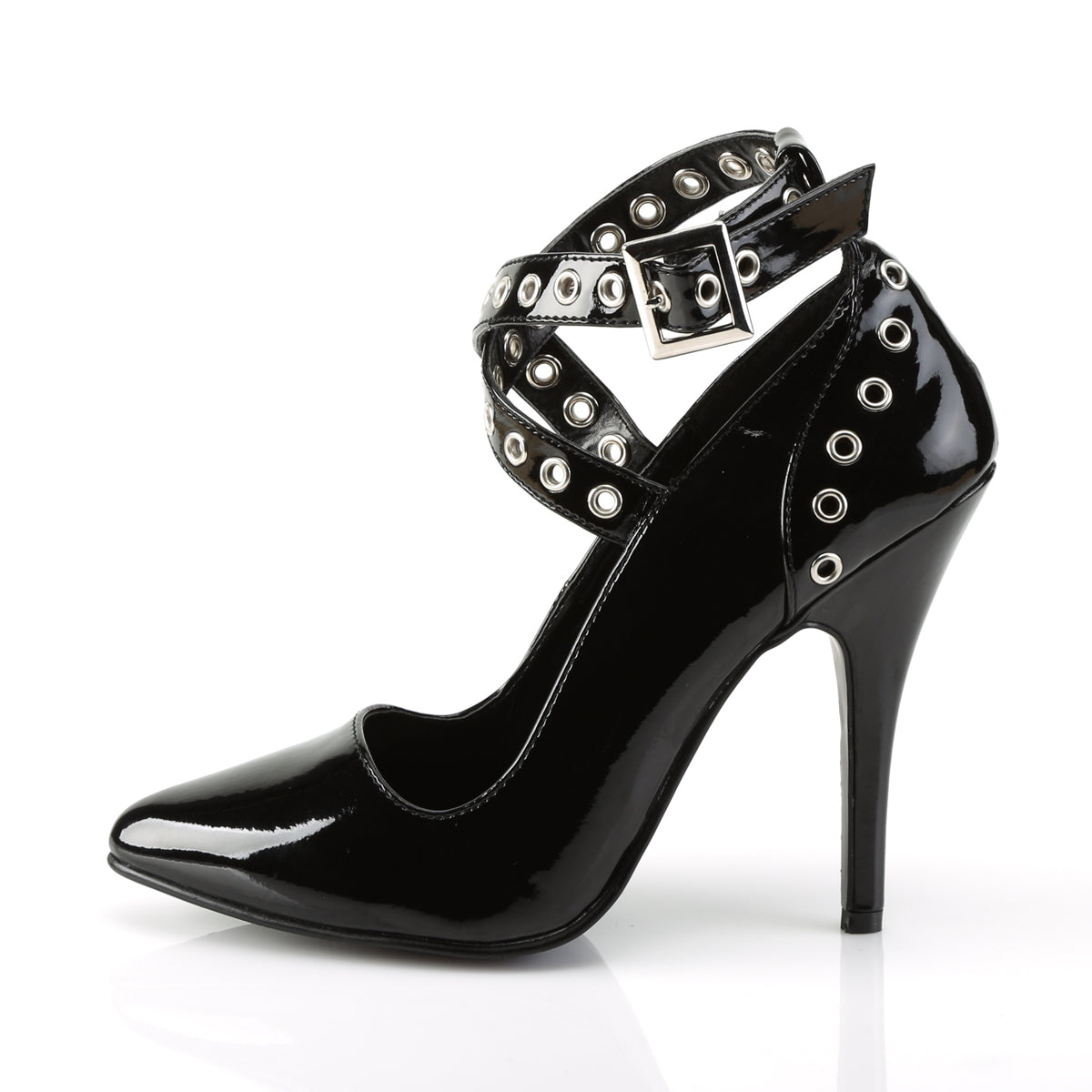 Pleaser SEDUCE-443 Black Patent Pumps