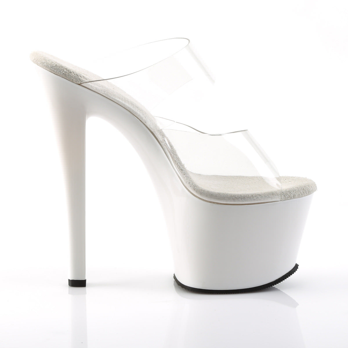 7 Inch Heel SKY-302 Clear-White