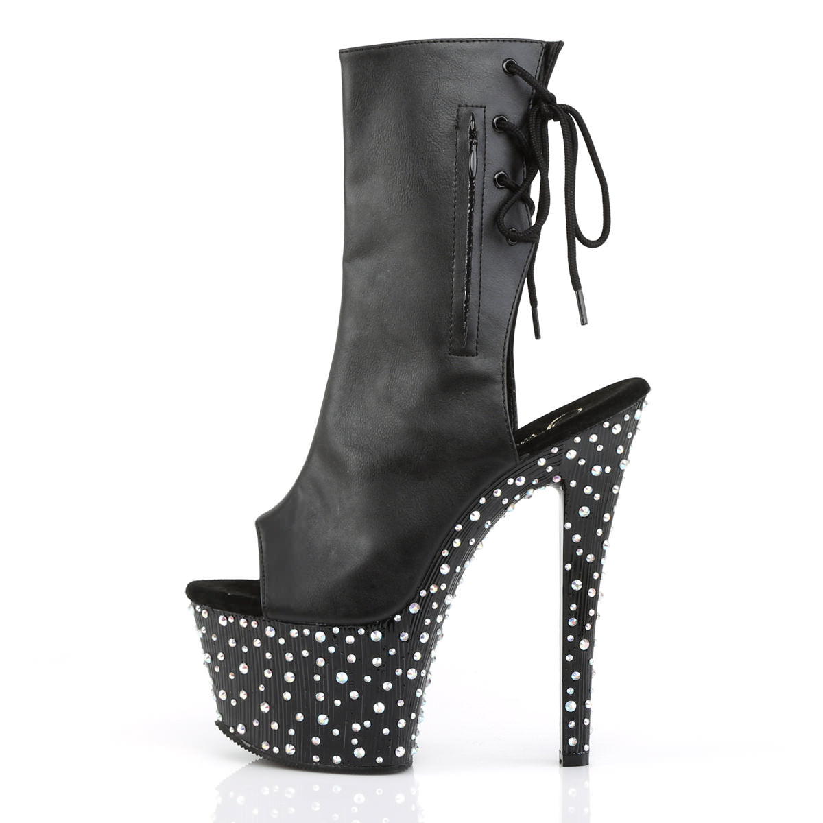 7 Inch Heel STARDANCE-1018-7 Black Pu