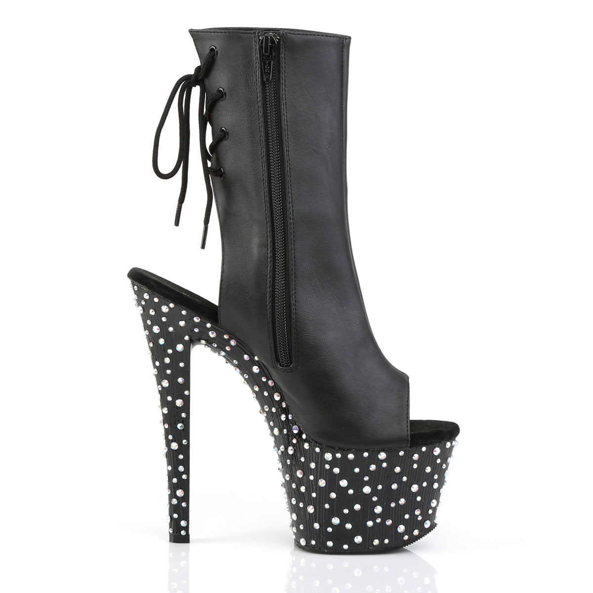 7 Inch Heel STARDANCE-1018-7 Black Pu