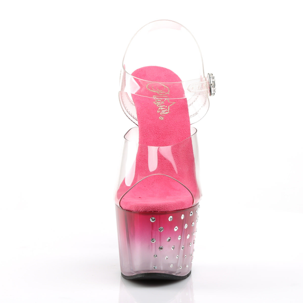 7 Inch Heel STARDUST-708T Clear Pink