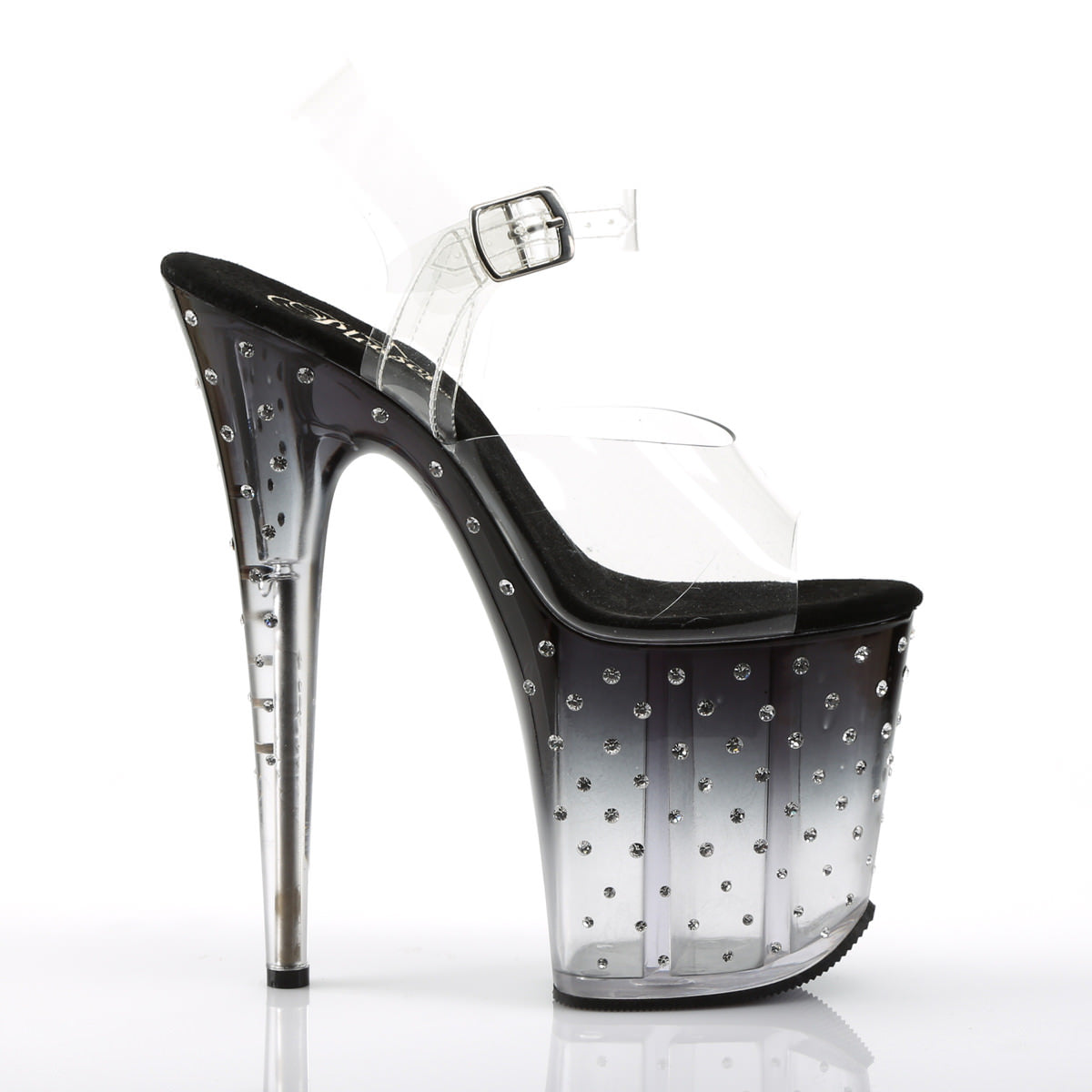 8 Inch Heel STARDUST-808T Ombre Black