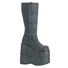 Demonia,DEMONIA STACK-301 Men's Black Pu Vegan Boots - Shoecup.com