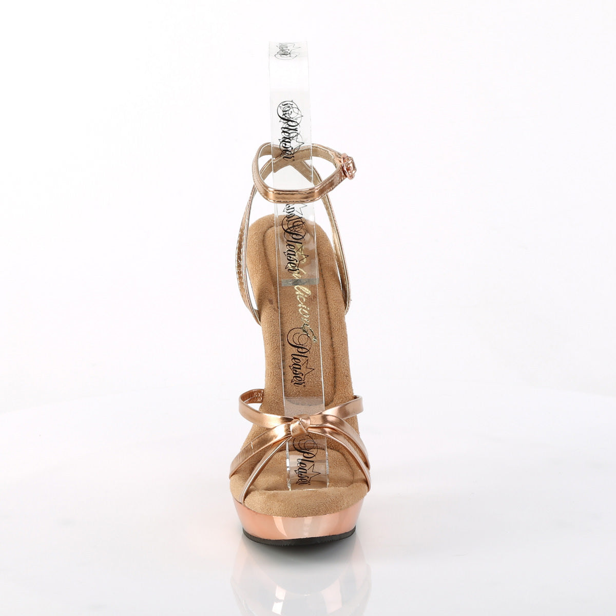 6 Inch Heel SULTRY-638 Rose Gold Metallic