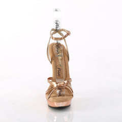6 Inch Heel SULTRY-638 Rose Gold Metallic