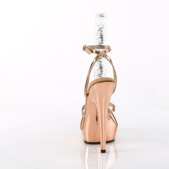 6 Inch Heel SULTRY-638 Rose Gold Metallic