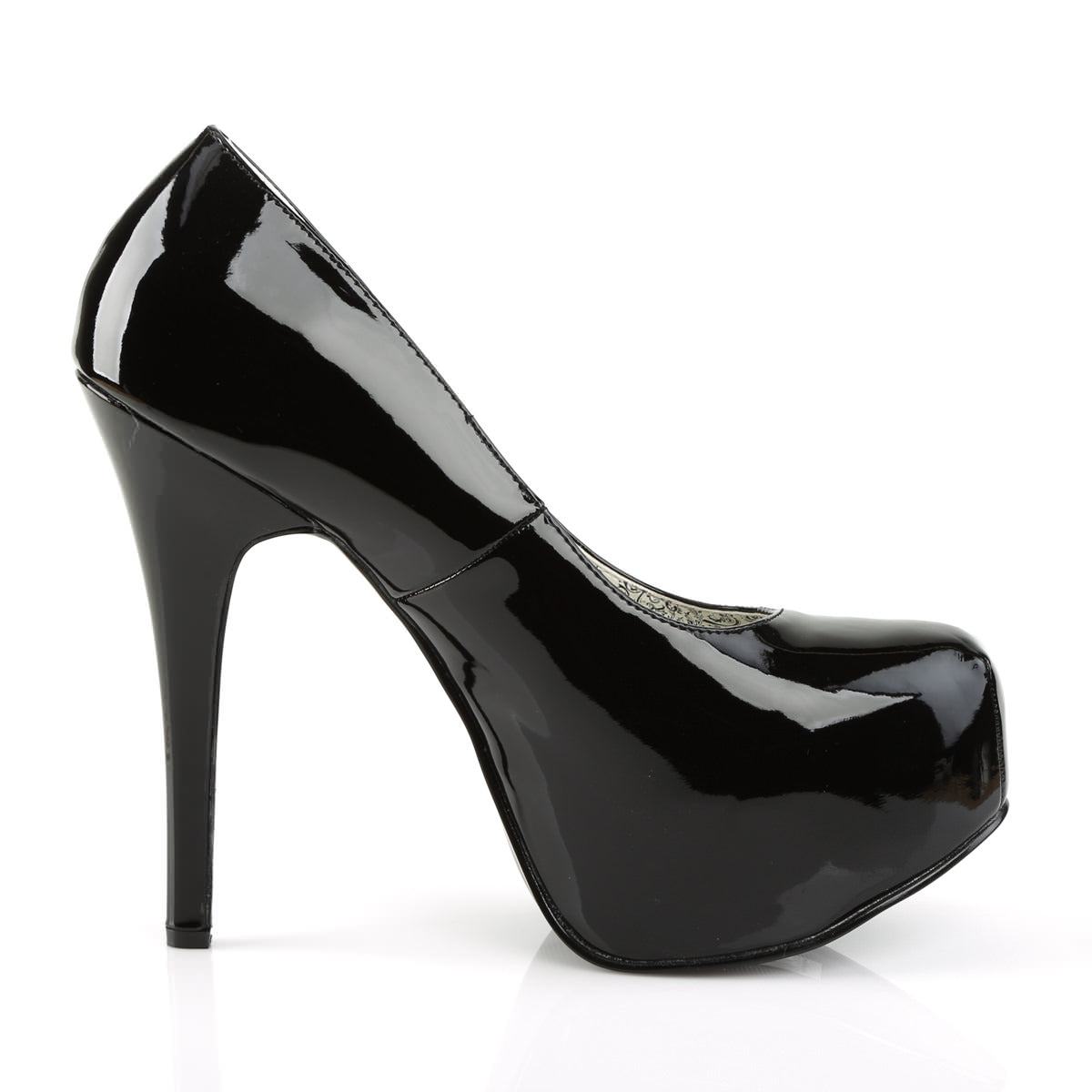 Black Patent Wide Width Pump 5 Inch High Heels For Men | TEEZE-06W ...