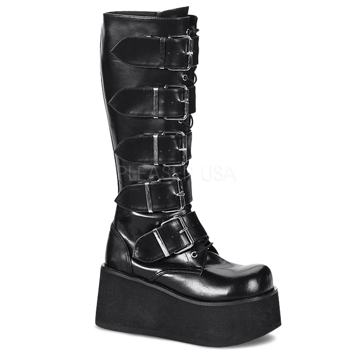 Demonia,DEMONIA TRASHVILLE-518 Men's Black Pu Vegan Boots - Shoecup.com