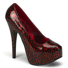 Bordello,Bordello TEEZE-37 Red Cheetah Pat Pumps - Shoecup.com