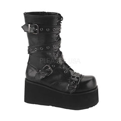 Demonia,DEMONIA TRASHVILLE-205 Men's Black Pu Vegan Boots - Shoecup.com