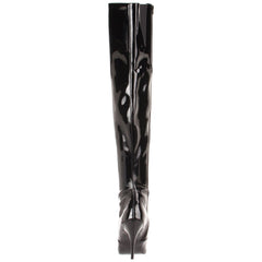 Pleaser VANITY 3010 Black Patent Thigh High Boots Shoecup