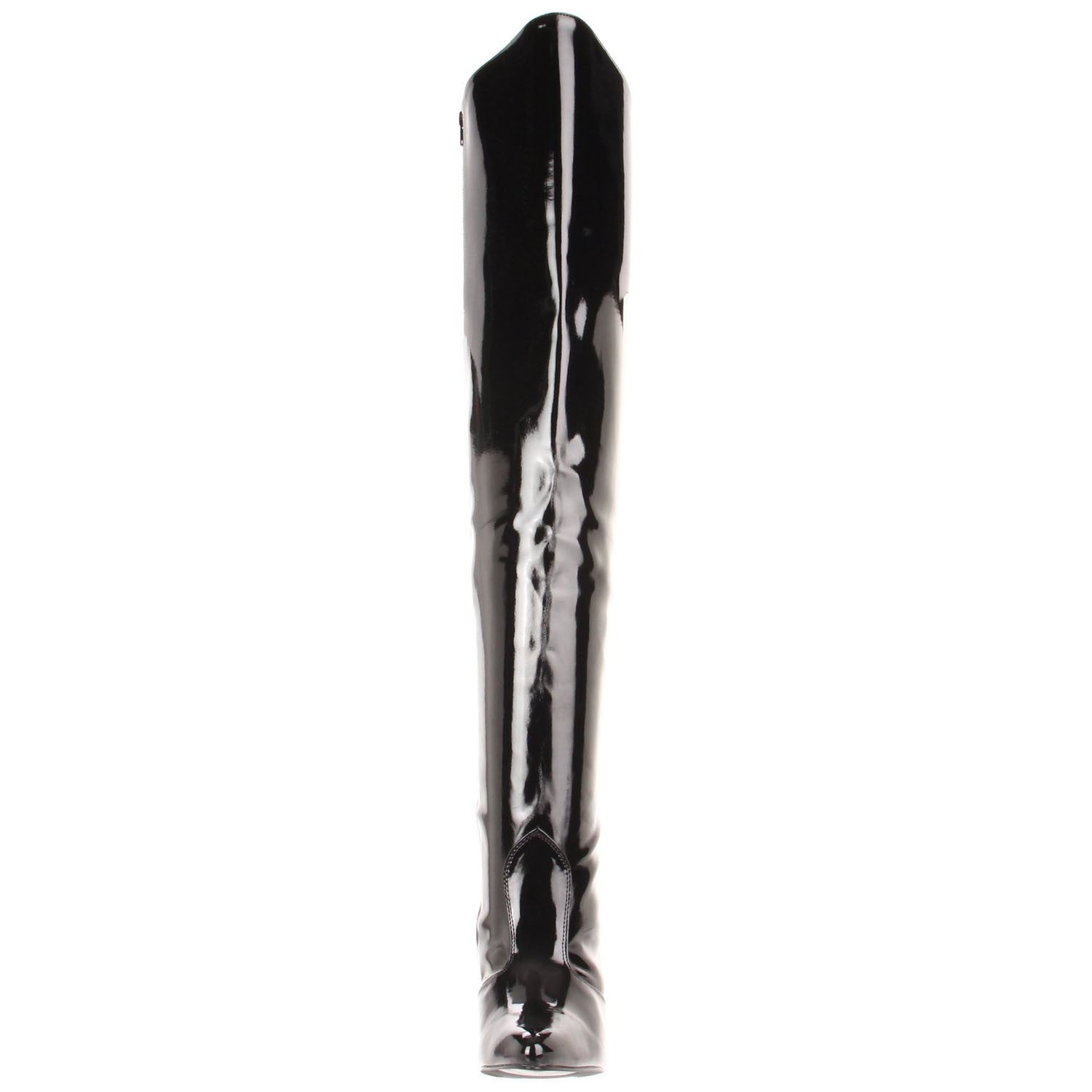 Pleaser VANITY-3010 Black Patent Thigh High Boots - Shoecup.com - 2
