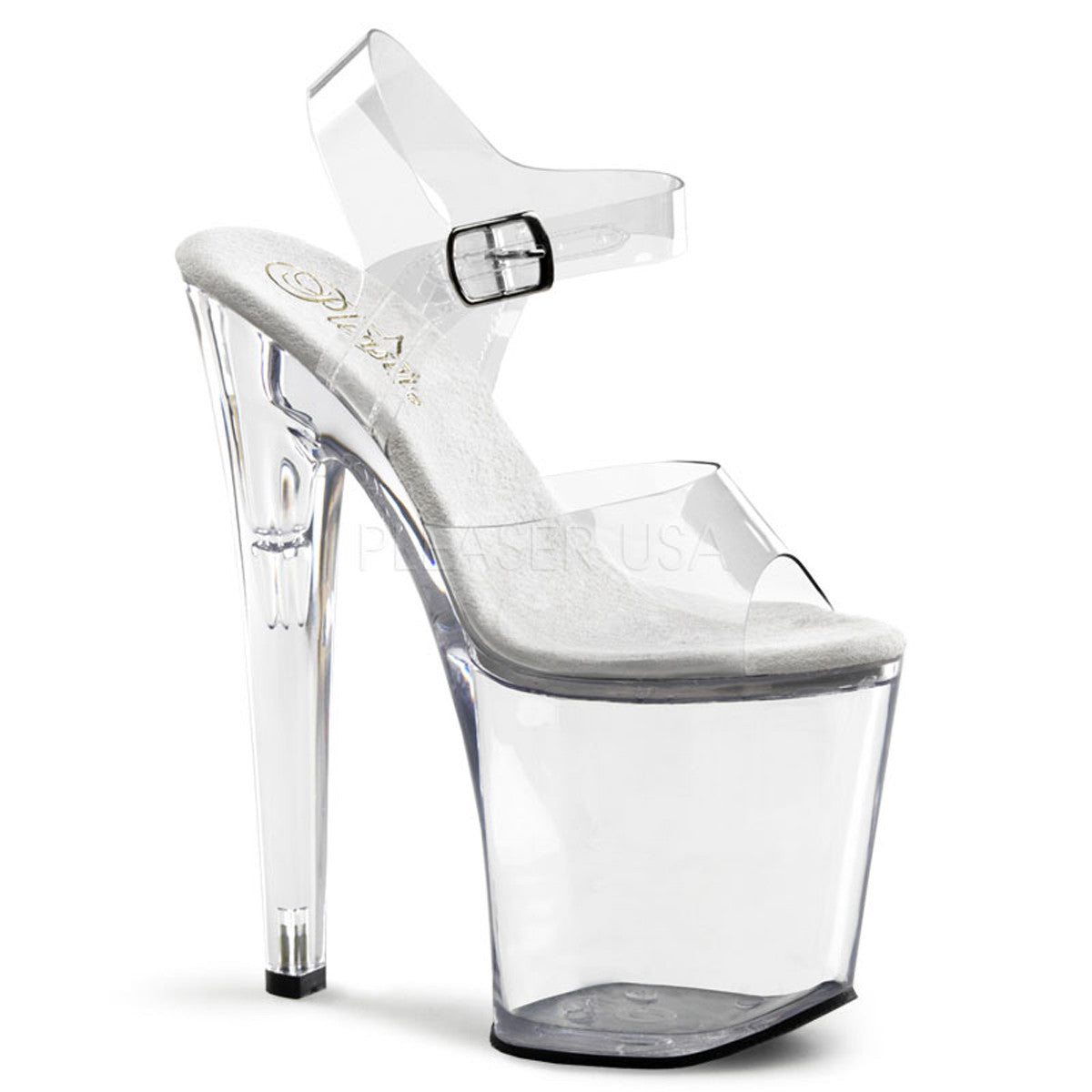 PLEASER XTREME-808 Clear Platform Sandals - Shoecup.com