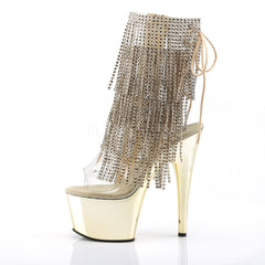 Pleaser ADORE-1017RSF Gold Fringe Ankle Boots - Shoecup.com - 3