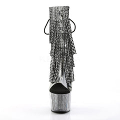 7 Inch Heel ADORE-1017SRS Black Rhinestone
