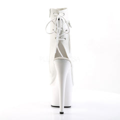 Pleaser ADORE-1018 White Pu Ankle Boots - Shoecup.com - 4