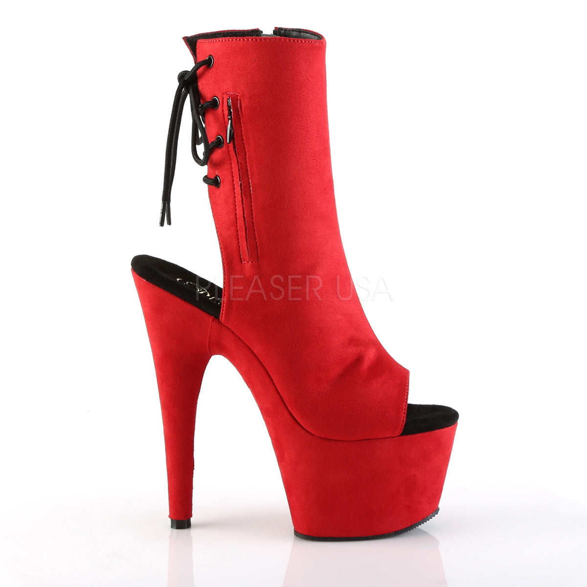 7 Inch Heel ADORE-1018FS Red Suede