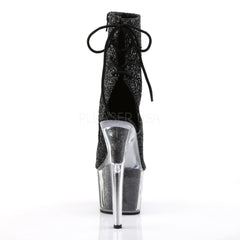 Pleaser ADORE-1018G Black Glitter Platform Ankle Boots - Shoecup.com - 4