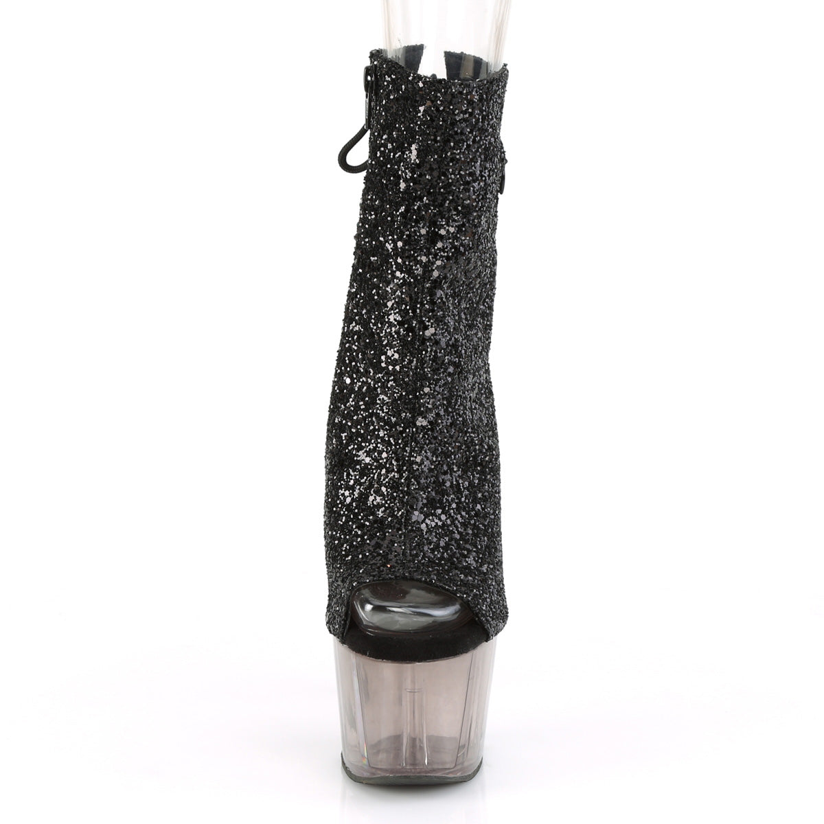 7 Inch Heel ADORE-1018GT Black Glitter
