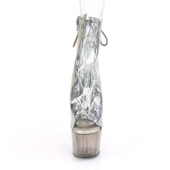 7 Inch Heel ADORE-1018HCT Clear Silver Hologram