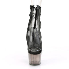 7 Inch Heel ADORE-1018MSHT Black Pat Mesh