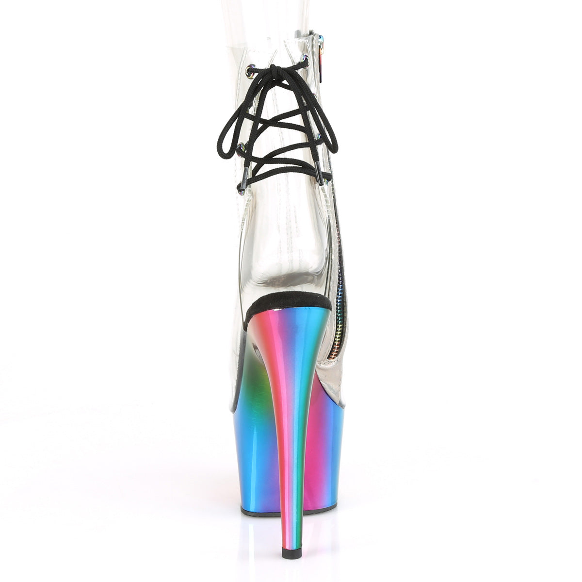 7 Inch Heel ADORE-1018RC Clear Rainbow Chrome