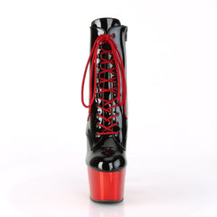 7 Inch Heel ADORE-1020 Black Pat Red Chrome