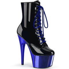 7" Heel ADORE-1020 Black Pat Royal Blue