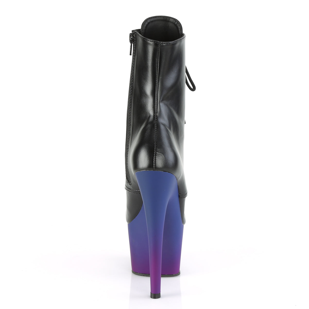 7 Inch Heel ADORE-1020BP Black Pu Blue Purple Ombre