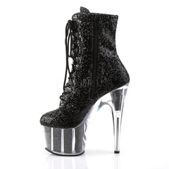 Pleaser ADORE-1020G Black Glitter Platform Ankle Boots - Shoecup.com - 3
